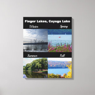 THE FOUR SEASONS ON CAYUGA LAKE  CANVAS PRINT