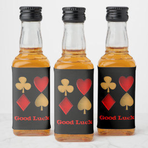 The four suits,Personalised Liquor Bottle Label