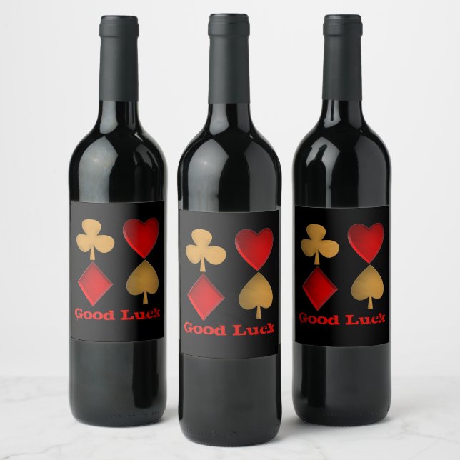 The four suits,Personalised Wine Label (Bottles)