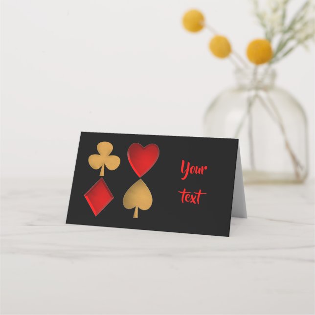 The four suits, place card (Front)