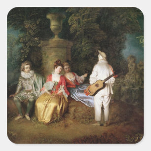 The Foursome, c.1713 Square Sticker