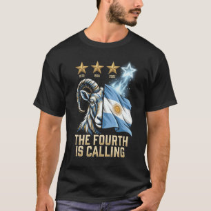 The Fourth Is Calling Argentina Fan black T-Shirt