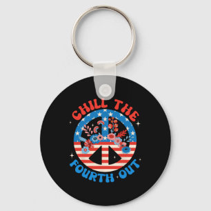 The Fourth Out 4th Of July Patriotic Independence  Key Ring