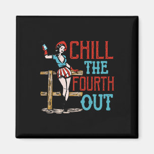 The Fourth Out 4th Of July Patriotic Independence  Magnet