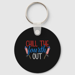 The Fourth Out Fireworks Usa Us 4th Of July Patrio Key Ring