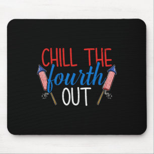 The Fourth Out Fireworks Usa Us 4th Of July Patrio Mouse Mat