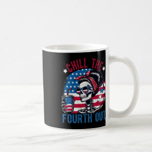 The Fourth Out Funny Skeleton 4th Of July Patrioti Coffee Mug