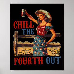 The Fourth Out Retro 4th Of July Patriotic Women 1 Poster