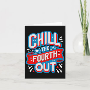 The Fourth Out Retro 4th Of July Patriotic Women Card