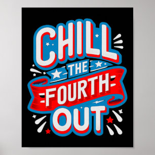The Fourth Out Retro 4th Of July Patriotic Women  Poster