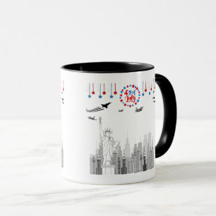 The fourth sparkle black and white mug