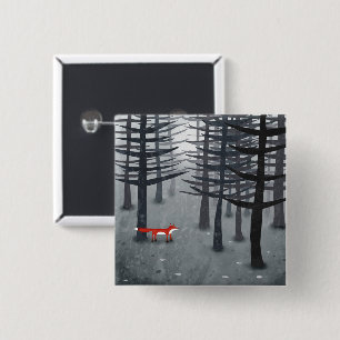 The Fox and the Forest 15 Cm Square Badge