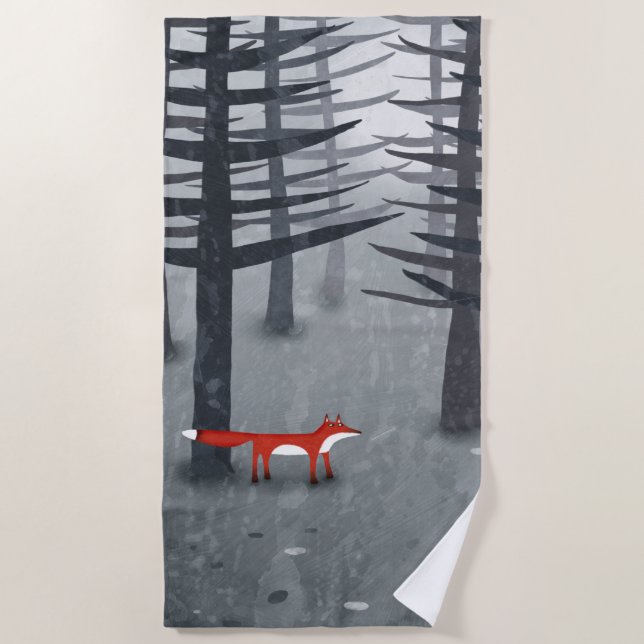 The Fox and the Forest Beach Towel (Front)