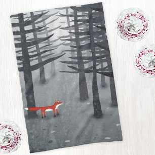 The Fox and the Forest Tea Towel