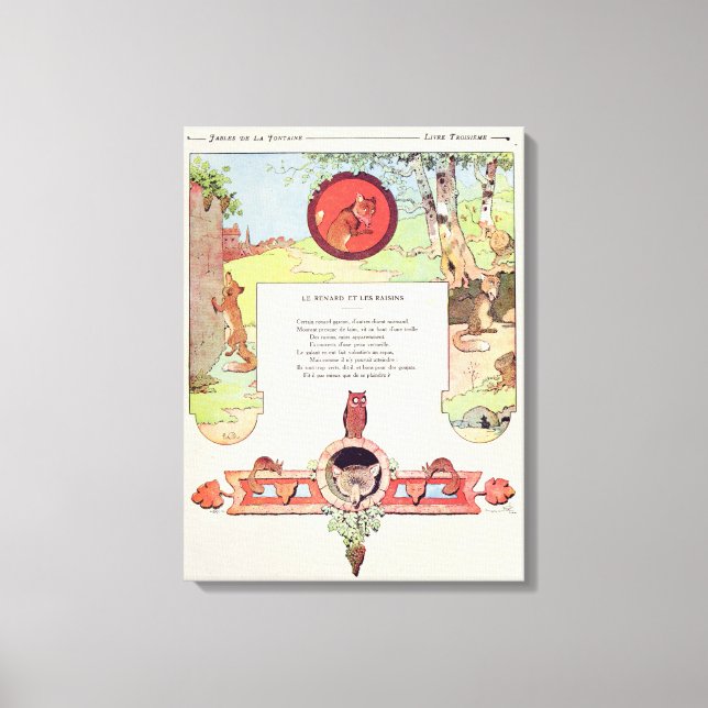 The fox and the grapes canvas print (Front)