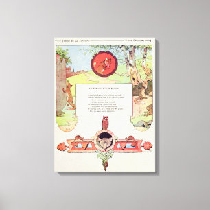 The fox and the grapes canvas print