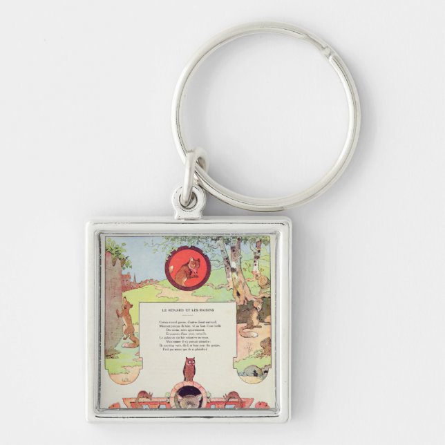 The fox and the grapes key ring (Front)