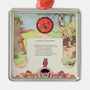 The fox and the grapes metal tree decoration