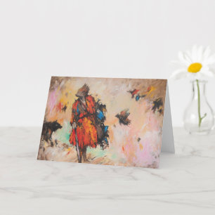 The fox and the wolf.  card