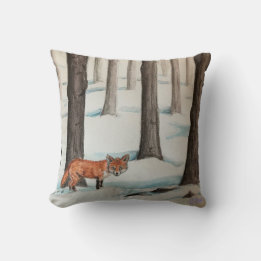 "The Fox in the Snow" cushion