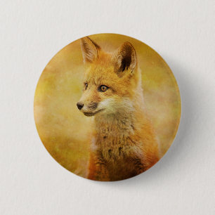 The Fox in the Wood 6 Cm Round Badge