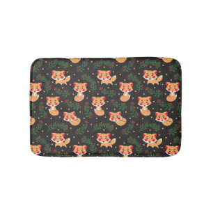 The Fox Pattern Bath Mat