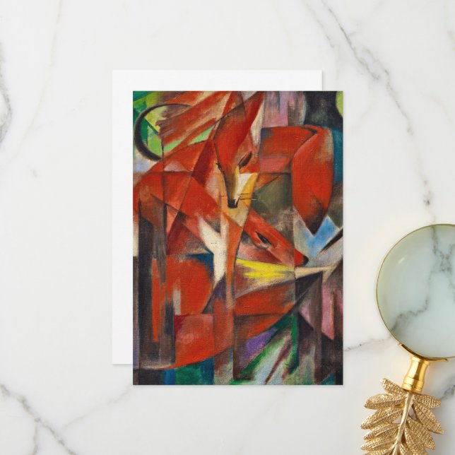 The Foxes by Franz Marc Thank You Card (Front/Back In Situ)