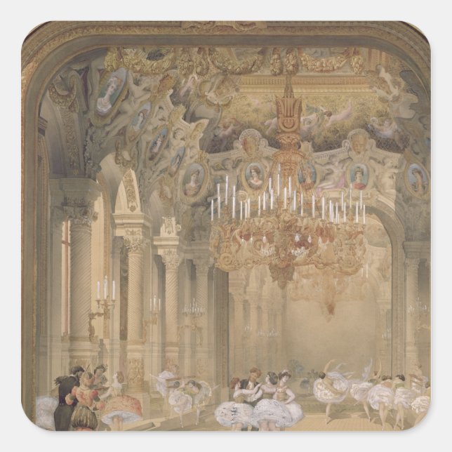 The Foyer of the Opera during the Interval Square Sticker (Front)