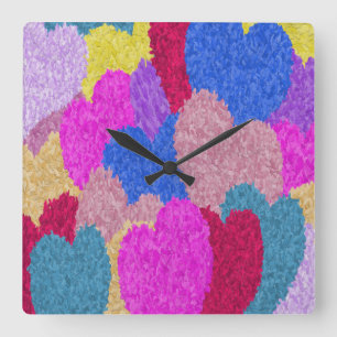 The Fragmented Hearts Wall Clock