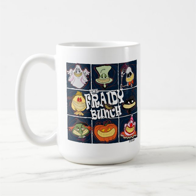 The Fraidy Bunch Fun Halloween Coffee Mug (Left)
