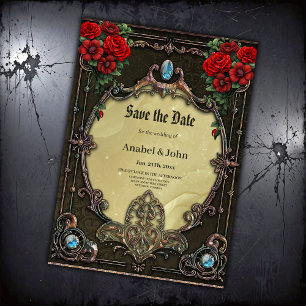 The frame boasts an opulent design  save the date