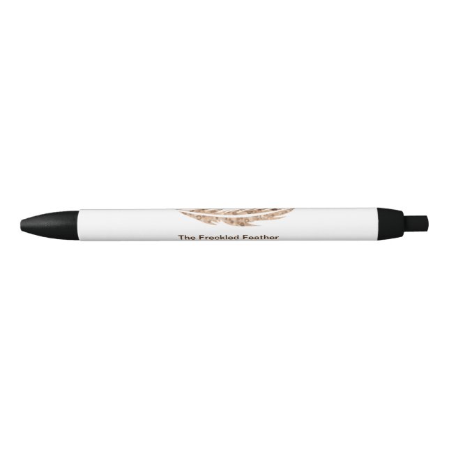 The Freckled Feather Black Ink Pen (Front)