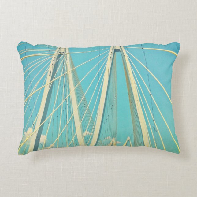 The Fred Hartman Bridge Decorative Cushion (Front)
