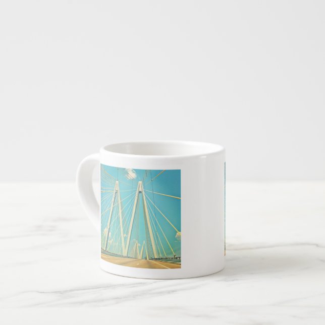 The Fred Hartman Bridge Espresso Cup (Front Left)