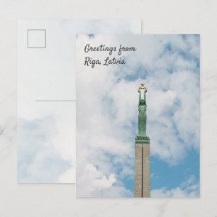 The Freedom Monument in Riga, Latvia travel Postcard