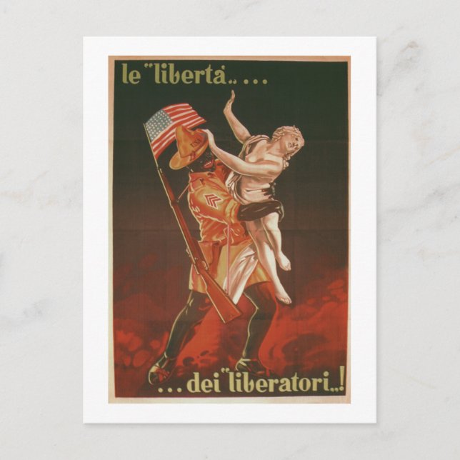 The freedom of the liberators Propaganda Poster Postcard (Front)