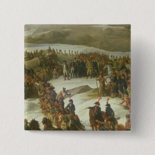 The French Army Crossing the St. Bernard Pass 15 Cm Square Badge