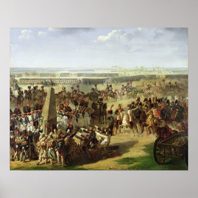 The French Army Pulling Down the Rosbach Column Poster (Front)