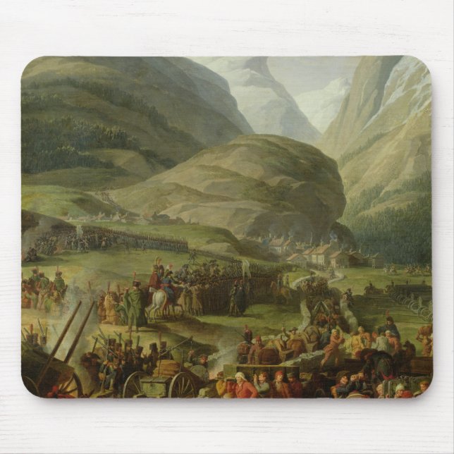 The French Army Travelling St. Bernard Pass Mouse Mat (Front)