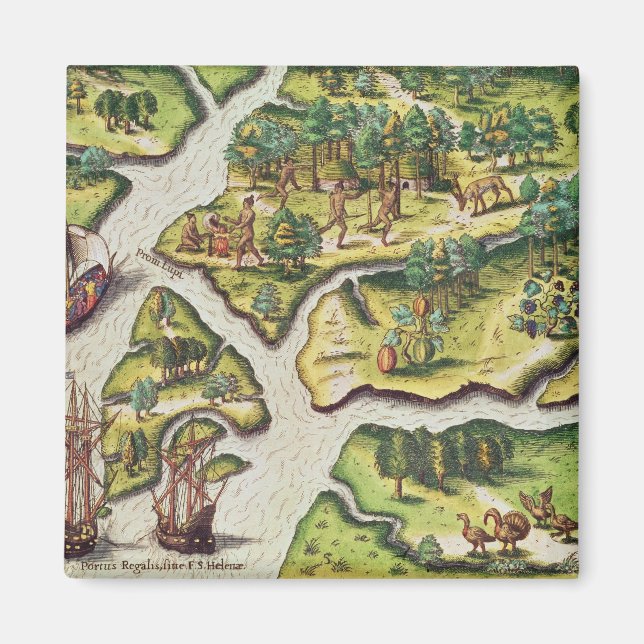 The French Arrive at Port Royal Magnet (Front)