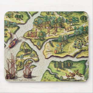 The French Arrive at Port Royal Mouse Mat