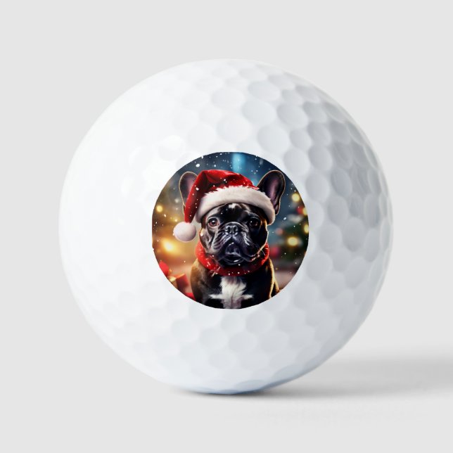 The French Bulldog Christmas Golf Balls (Front)