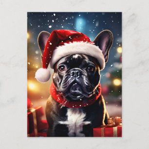 The French Bulldog Christmas Holiday Postcard