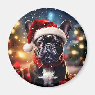 The French Bulldog Christmas Magnet