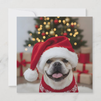 The French Bulldog Custom Christmas Greeting Card