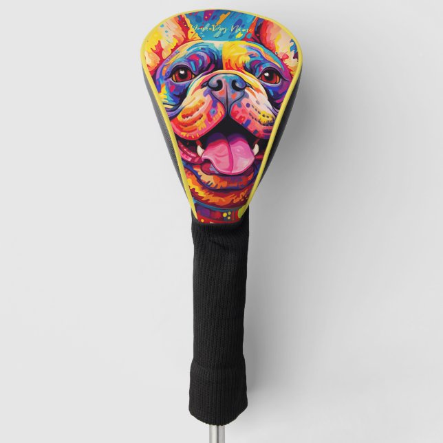 The French Bulldog Dog 001 - Zetton Ziana Golf Head Cover (Front)