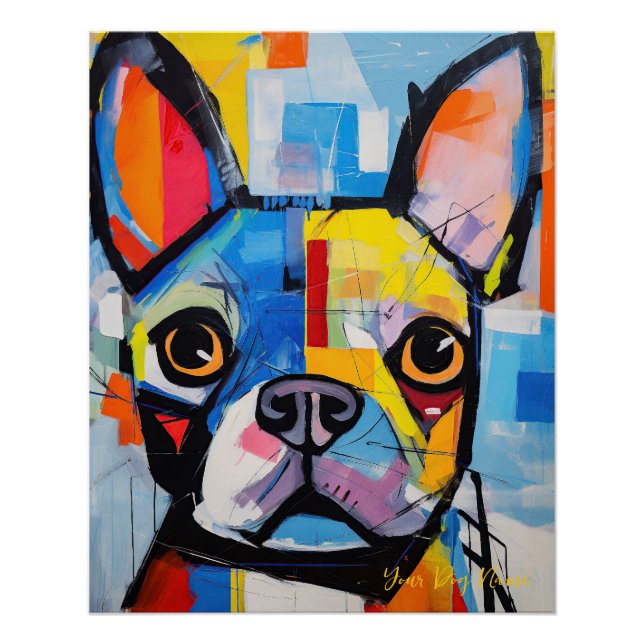 The French Bulldog Dog Portrait 001 - Sable Gabrie Poster (Front)