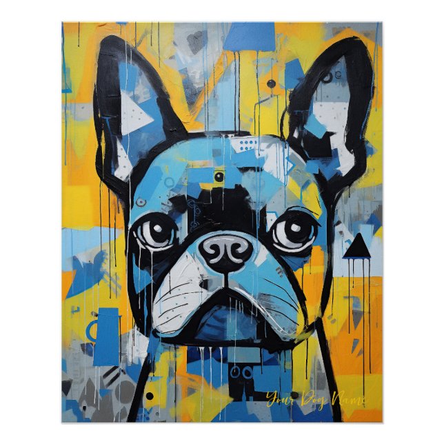 The French Bulldog Dog Portrait 002 - Sable Gabrie Poster (Front)