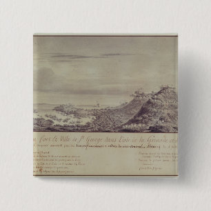 The French Capture Grenada, 1779 15 Cm Square Badge