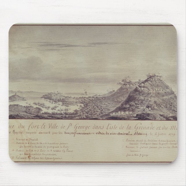 The French Capture Grenada, 1779 Mouse Mat (Front)
